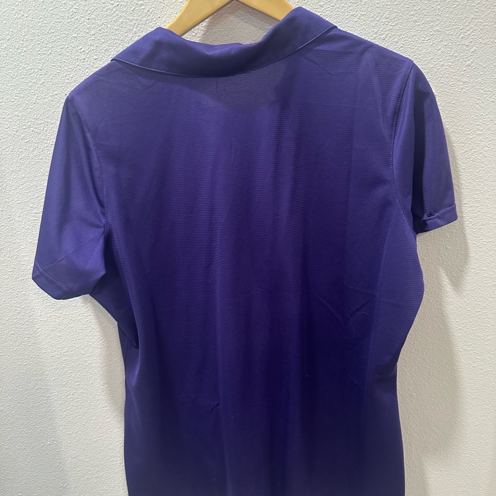 Sport-Tek Women's Purple Button Down Shirt - Picture 3 of 3